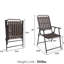 2 chaises pliantes et une table en verre, 350 lb de soutien, protection, installation rapide pour balcon, capacité de petit jardin, confort respirant, utilisation à l'extérieur du patio