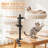 Indoor Cat Desk Hammock Bed with 2 Removable Beds and 2 Hanging Balls