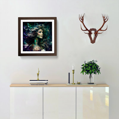 Mermaid Abstract Expressionism - Framed Print