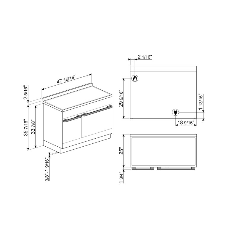 48" Dual-Fuel - Smeg Portofino Range