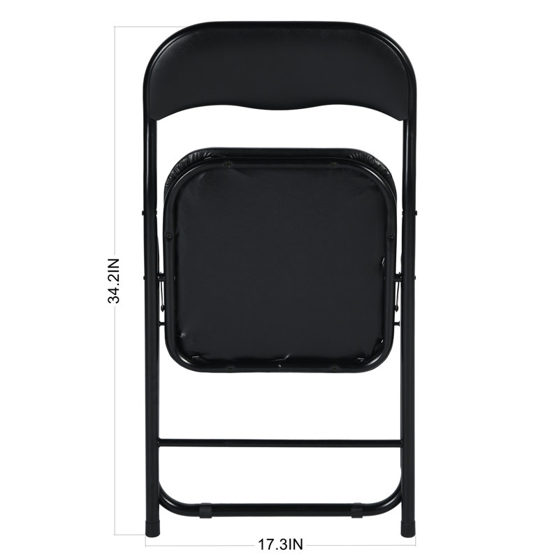 Mayak 17.3'' H Upholstered Metal Folding Side Chair
