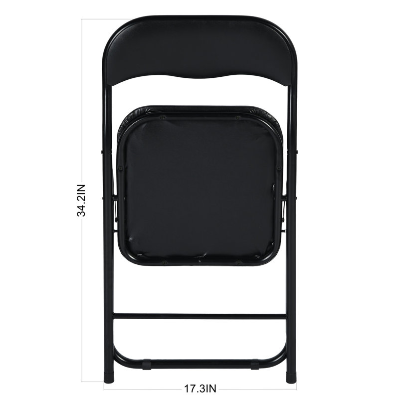 Melito 17.3 " H Upholstered Metal Foldable Side Chair