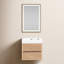Ensemble de meuble-lavabo mural simple 24 po avec miroir Vetiver-297215380-297215383