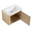 Meuble-lavabo de 40 po avec fonction murale, lavabo en céramique blanche, tablettes de rangement, porte à fermeture en douceur, contreplaqué en chêne américain pour une meilleure organisation, petites charnières de fermeture, 45 cachées-129959511
