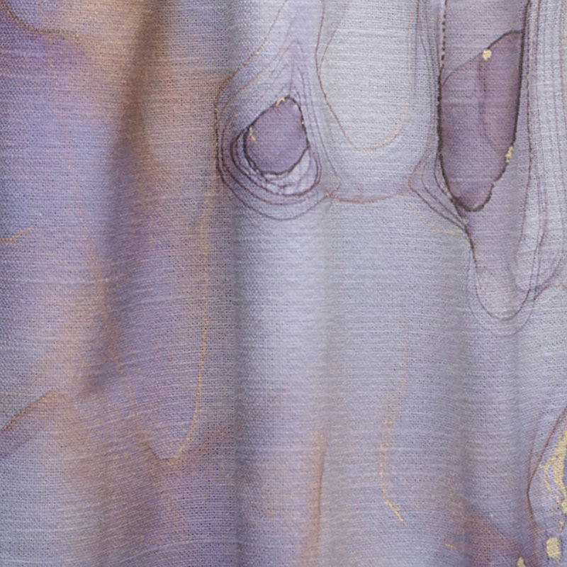 Panneau de rideau simple semi-diaphane avec passe-tringle Abstract, L 52 po x L 108 po