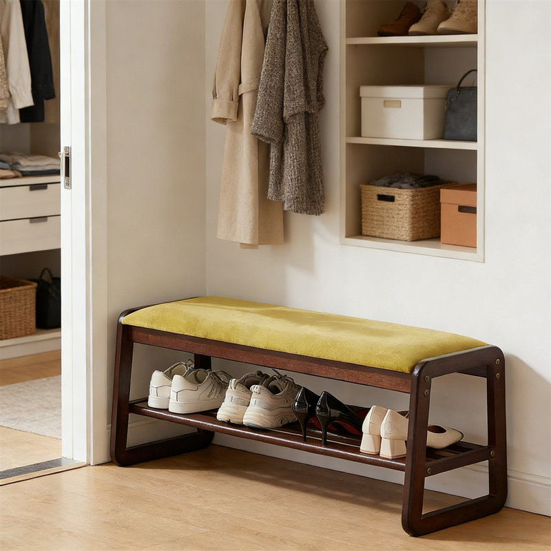 Range-chaussures en bois de qualité supérieure pour la maison, 39,4 po H x 16,5 po L x 14 po P