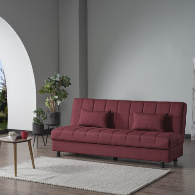 Sasta 75" Convertible Sofabed with Storage, Sleeper Sofa Couch for Living Room
