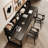 Black Rectangular Solid Wood writing desk-1068821923