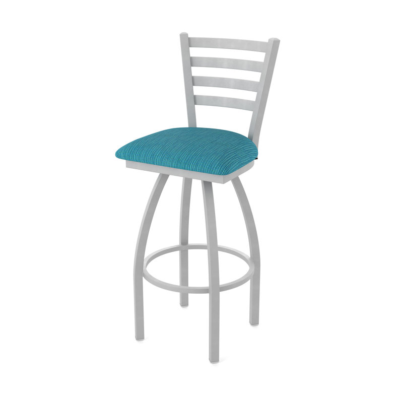Tabouret pivotant Jackie, Nickel anodisé, Tabouret de comptoir (siège d'une hauteur de 25 p, Tissu - marée graphique