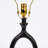 Vintage O Shaped Cast Black Metal Base Table Lamp