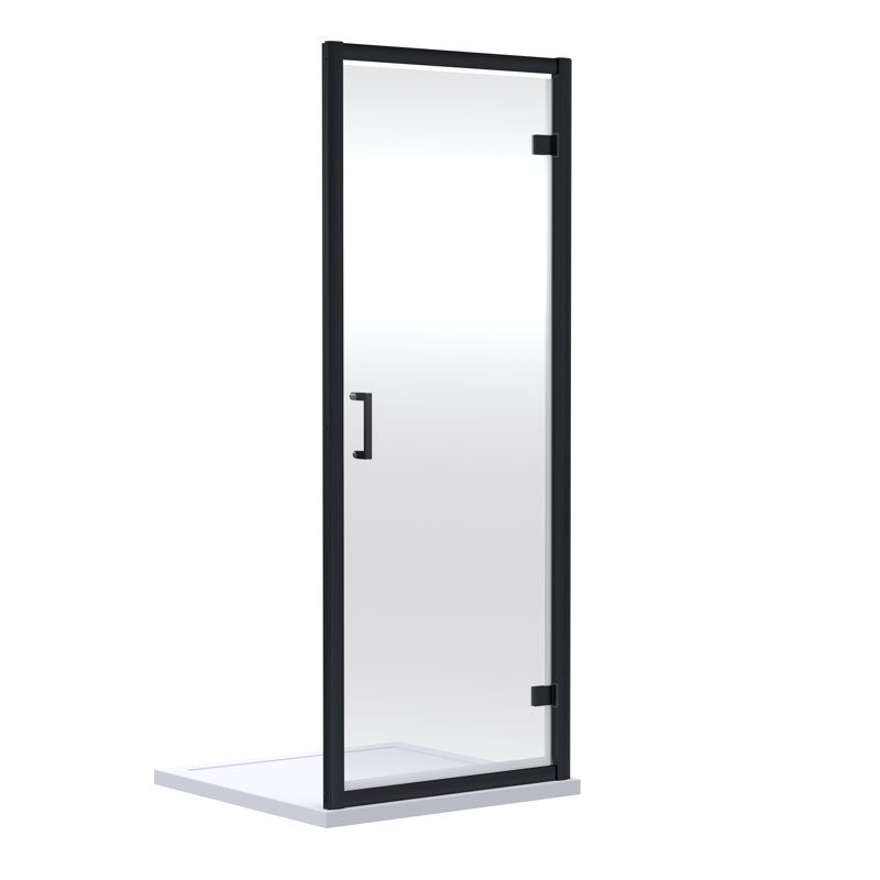 Rene 1900 x 760mm Hinged Shower Door, Matt Black