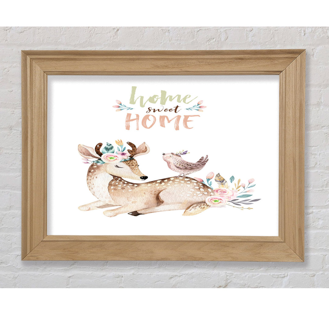 Home Sweet Home Woodland Animals - Einzelner Bilderrahmen Kunstdrucke