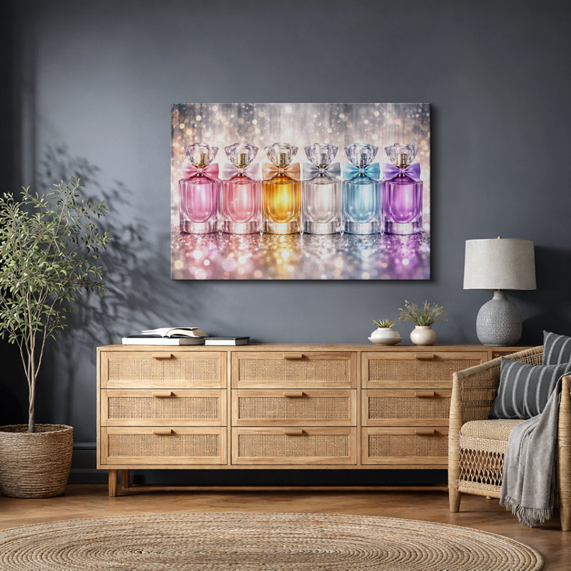 Perfume Bottle Art, impression de parfum de luxe, impression encadrée sur toile, impression sur toile, Toile tendue