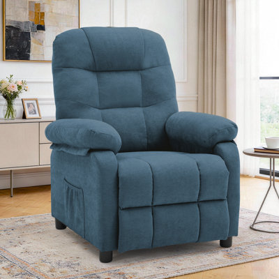 KORSER Recliner Chair, Pushback Recliner For Living Room, Small Recliner For Small Space, Side Pockets