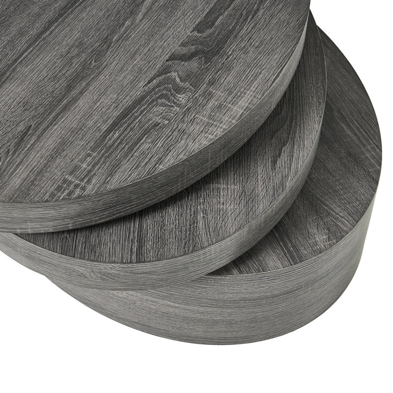 Table basse ovale avec plateau tournant pour un décor moderne et un rangement ouvert