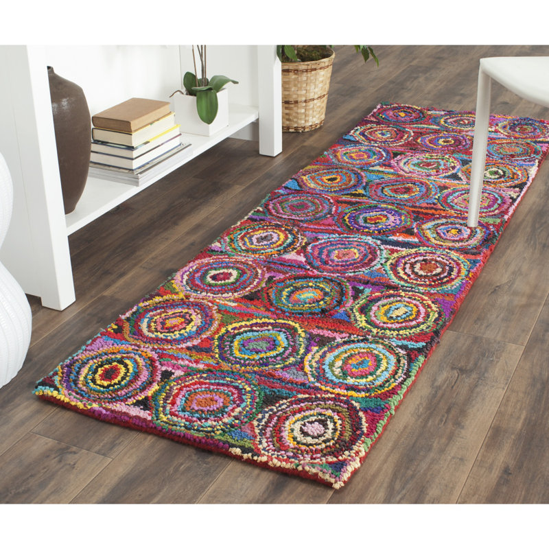 Anaheim Hand Tufted Cotton Geometric Rug, Runner 2'3" x 9'