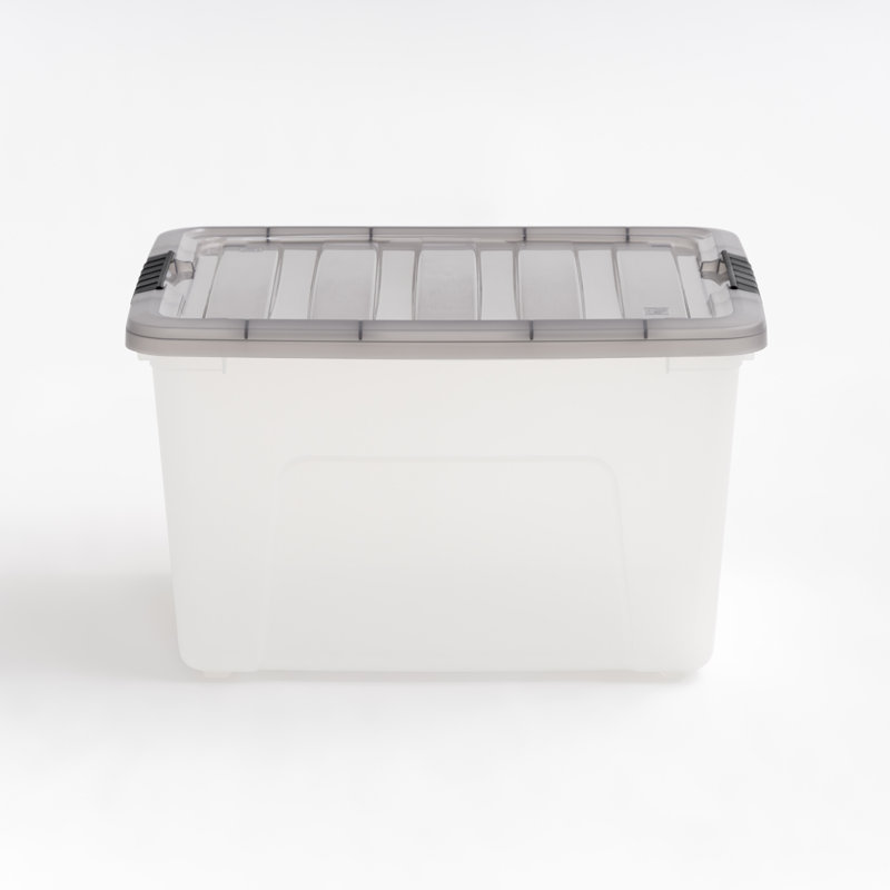 IRIS Plastic Storage Box with Latching Lid in Clear, 40