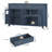 Almus 55'' Sideboard with 4 Glass Doors, 2 Large Drawers and Adjustable Shelves-244374940