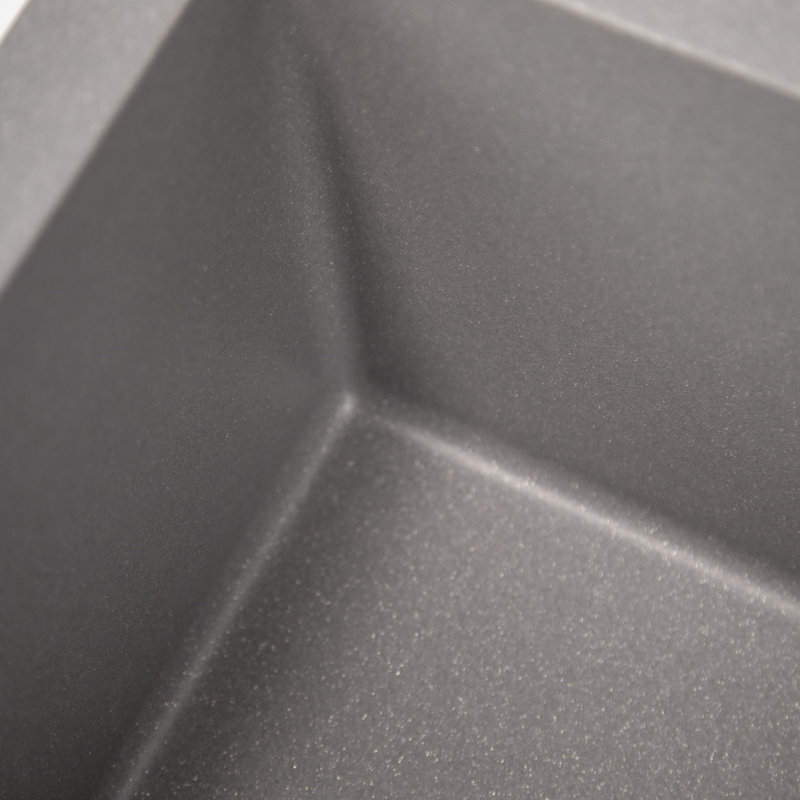 15'' L Single Basin Kitchen Sink, Titanium