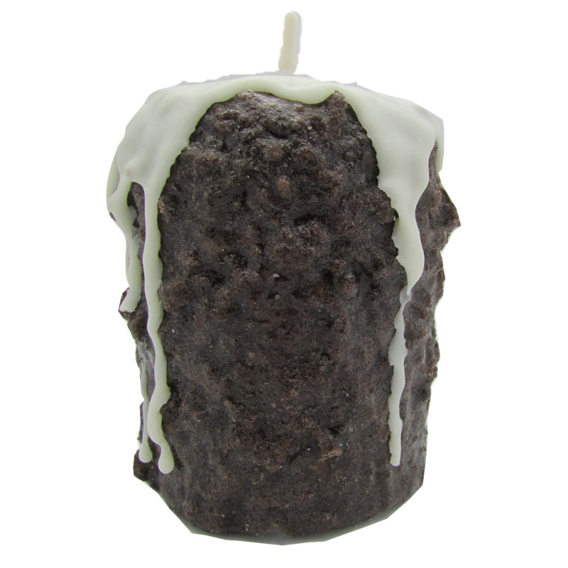 Bougie fantaisie en whoopie à camembert, Bougie grasse grande H 6,5 po x l 3,5 po x P 3,5 p