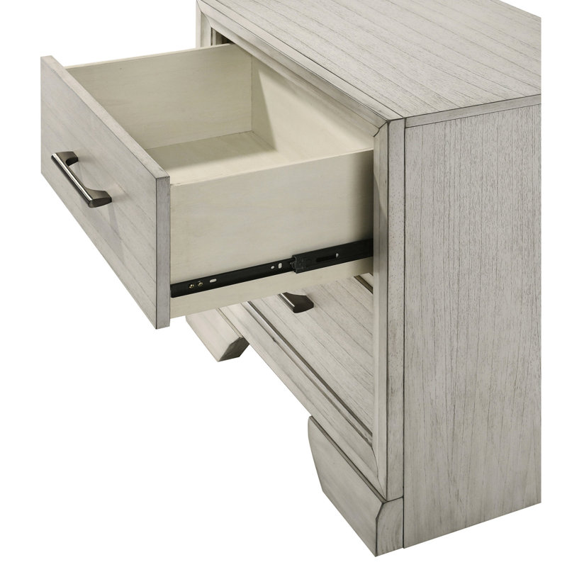 Armoire de chambre à coucher moderne en bois massif - Option de chevet 2 tiroirs option 2