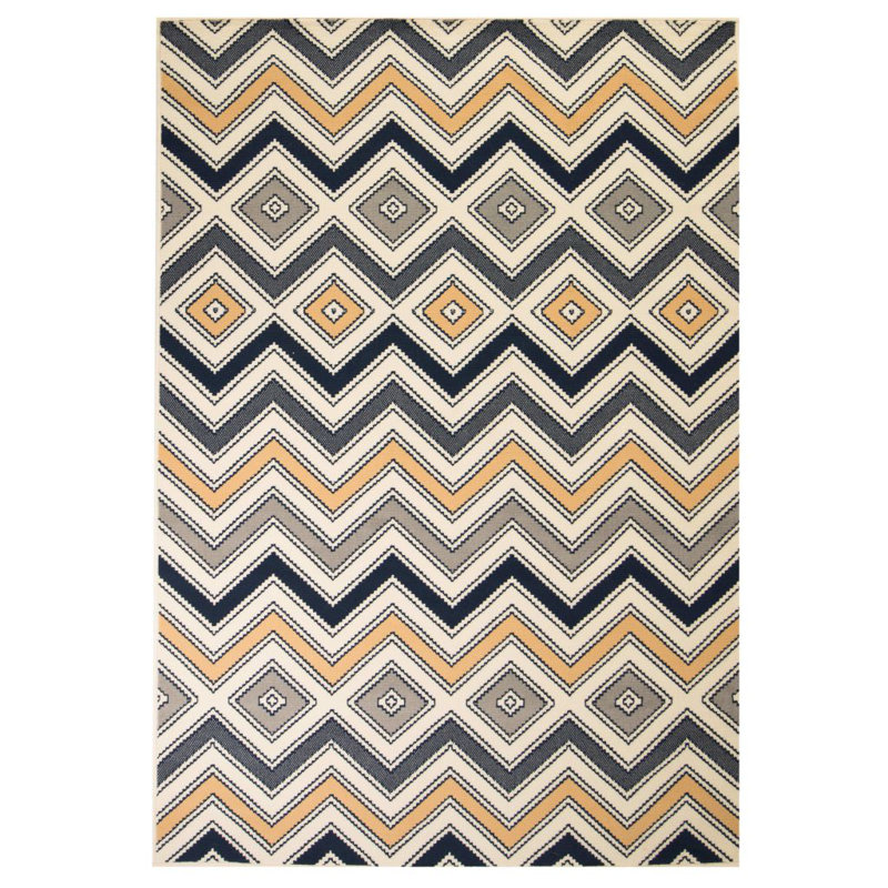 Clara Shag Grey/Blue Indoor/Outdoor Rug, Rectangle 120 x 170cm