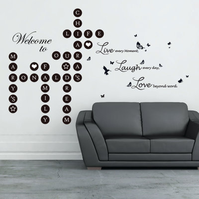 Décalcomanie murale « puzzles » et « love » live