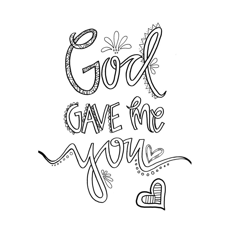 «God Gave» - reproduction sur toile tendue, H 18 po x l 12 po