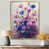 Toile avec cadre flottant or