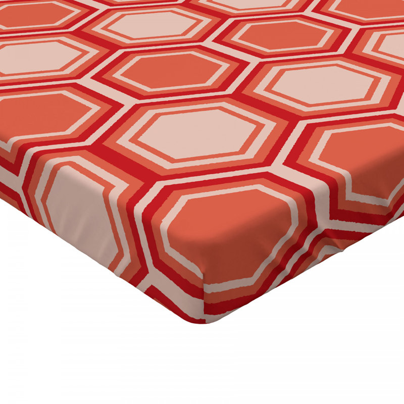 Microfiber Geometric Fitted Sheet, Full Fitted Sheet