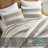 Neutral Stripe Textured 3-piece Full/queen Bedding Set With Durable Polyester Material