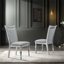 Ensemble de salle à manger 5 pièces, table à piédestal ronde avec 4 chaises, blanc vieilli et gris