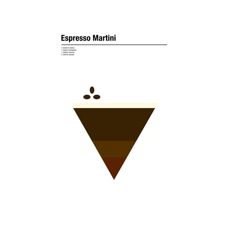 Espresso Martini by Nick Barclay - Print on Canvas, Wrapped Canvas, 20.32 cm H x 30.48 cm W