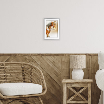 «Brown Majestic Horse», reproduction sous verre encadrée par Kari Brooks