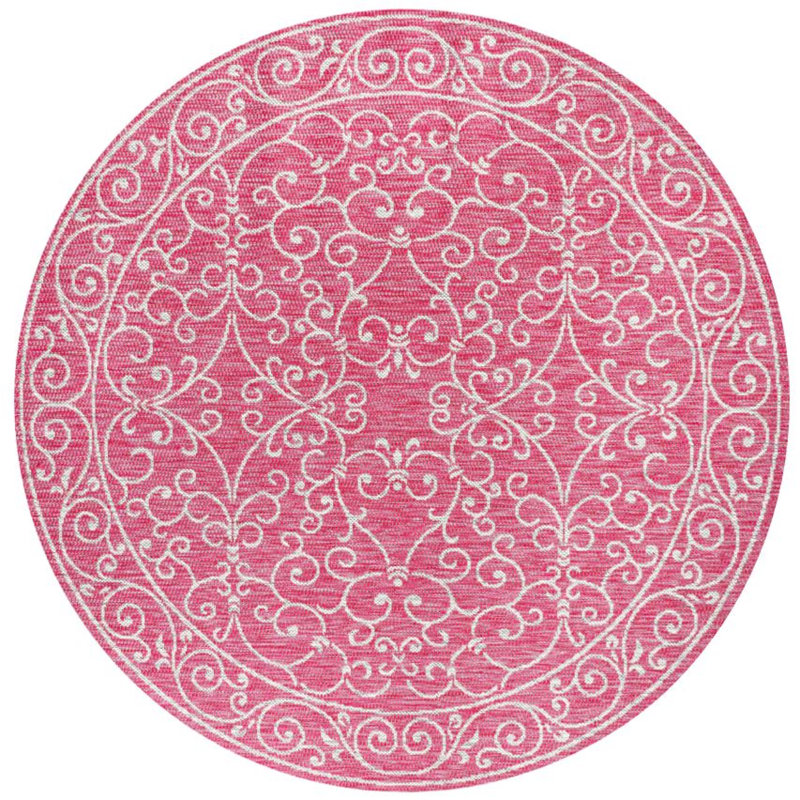 Tapis d'intérieur / d'extérieur Halpert, Rond 5 pi 3 po