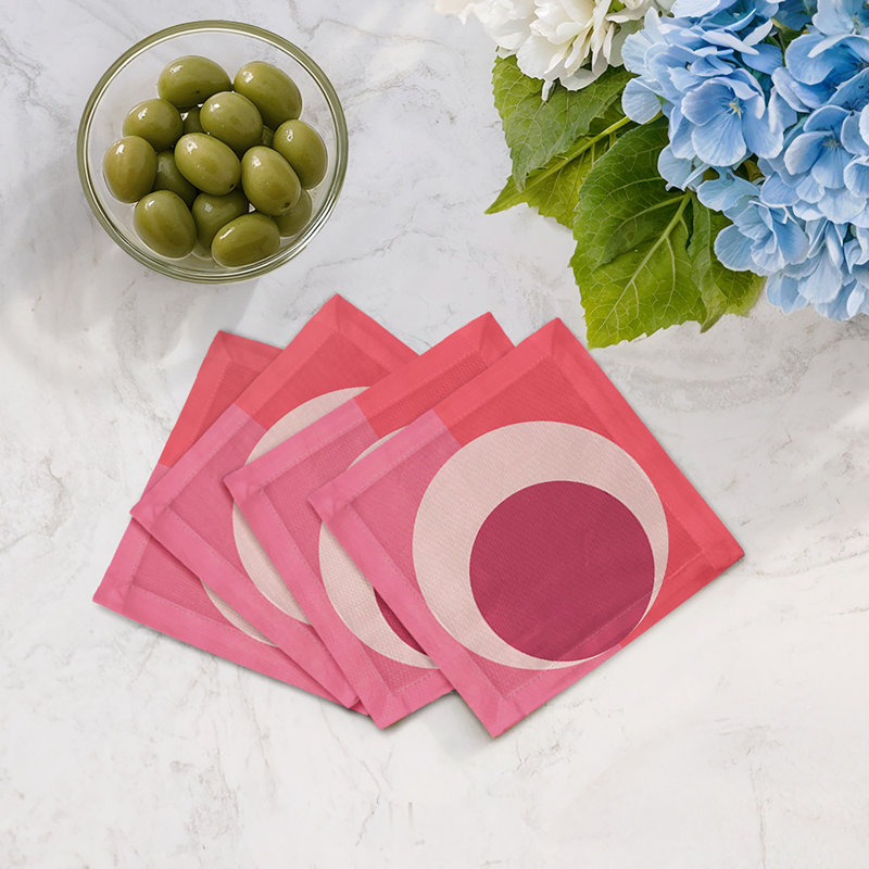Square Napkins, Pink Coral