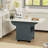 Kitchen Island with Wheels, Wooden Folding Dining Table, Multifunctional Dining Table, Marble Textured Table Top