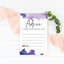 Ombre mauve, aquarelle, conseils de mariage et cartes de vœux pour les mariés, paquet de 56