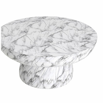 Table basse en faux marbre MGO pour une utilisation intérieure et extérieure