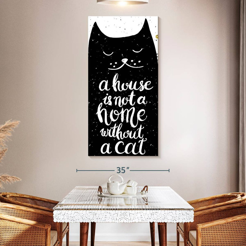 Cat Lovers Typography, 54" H x 27" W