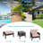 Choudhury Wicker 4 - Person Patio Conversation Sets with Cushions-855622246
