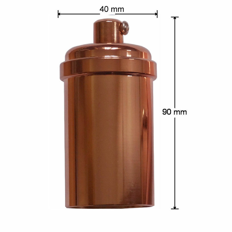 Vintage Industrial Lamp Light Bulb Holder Antique Retro Edison ES E27 Fitting, Rose Gold
