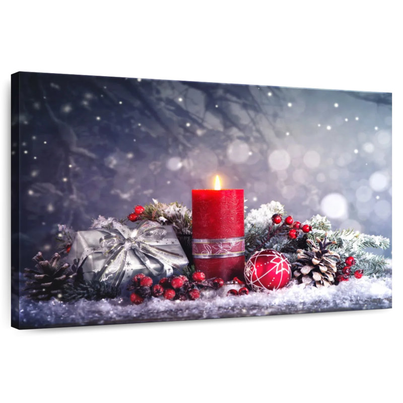 Snowy Advent Decor, 30" H x 45" W
