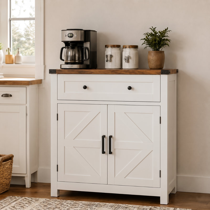 Armoire de rangement Farmhouse, Blanc