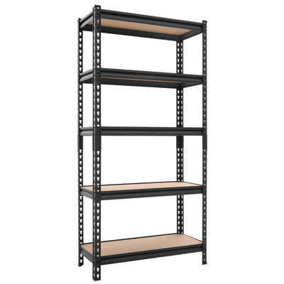 Storage Shelves, 5-Tier Adjustable, 2000 lbs Capacity, Heavy Duty Garage Storage Shelving Unit, Metal Utility Rack Shelf, for Kitchen Pantry Basement Bathroom, 29.88" W x 12.17" D x 59.84" H