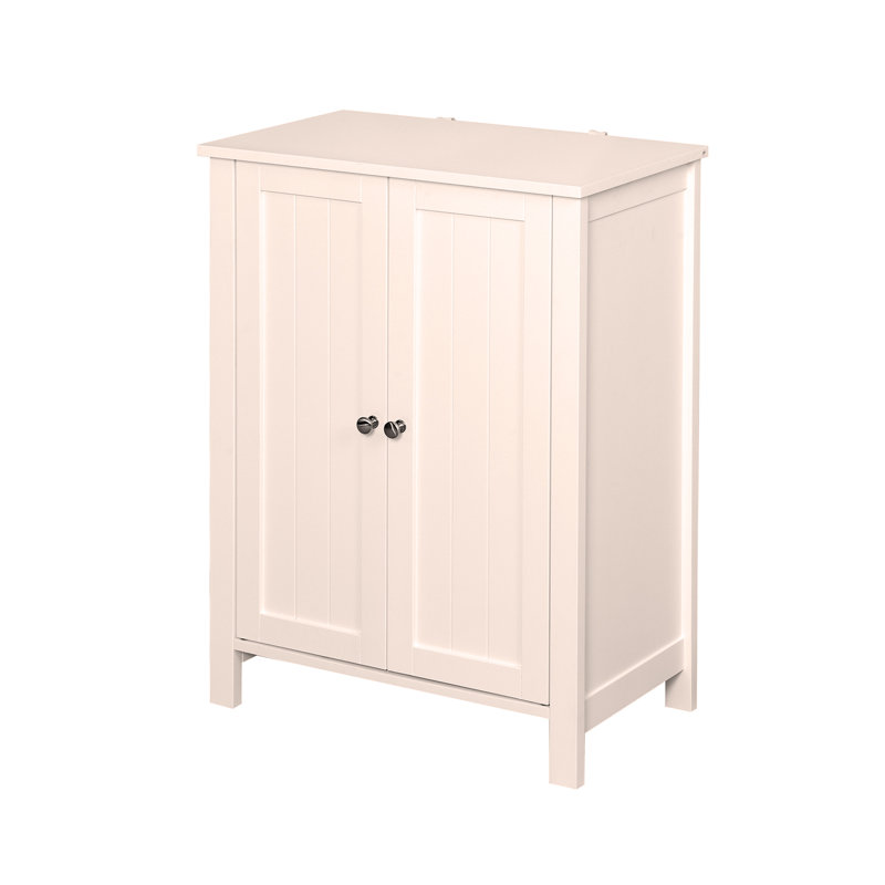 Armoire de rangement pour salle de bain avec tablette réglable à double porte, blanc
