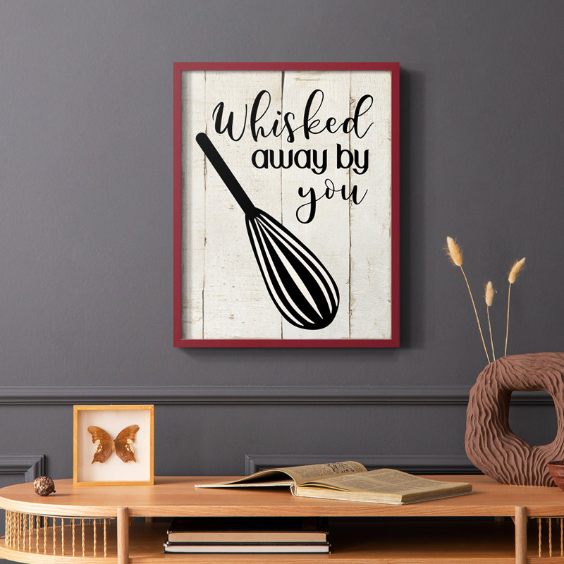 Whisked Away Framed Print - Solid Wood, Brown, 14" H x 11" W