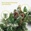 270cm (9ft) Christmas Artificial Snowy Garland, Prelit with Warm LED Lights & Timer