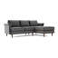 Canapé et chaise longue en velours de 86,6 po Demeter-70528700-70355960