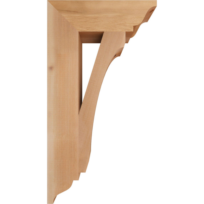 Support en bois rustique traditionnel BKTLEC01, Cèdre rouge de l'Ouest (lisse), H 26 po x l 3,5 po x P 14 po